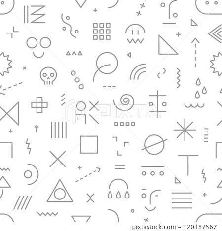 abstract lines signs and symbols seamless vector background 120187567