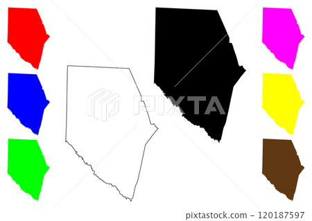 Spartanburg County, State of South Carolina (U.S. county, United States of America, USA, U.S., US) map vector illustration, scribble sketch Spartanburg map 120187597