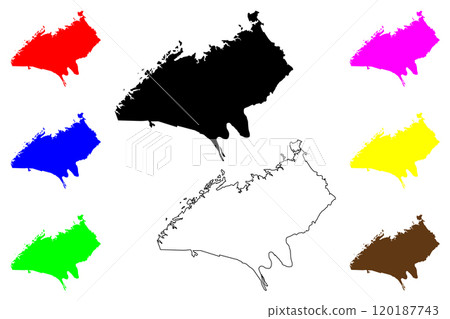 Hamblen County, State of Tennessee (U.S. county, United States of America, USA, U.S., US) map vector illustration, scribble sketch Hamblen map 120187743