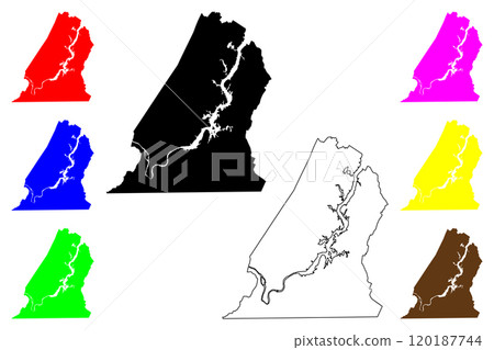 Hamilton County, State of Tennessee (U.S. county, United States of America, USA, U.S., US) map vector illustration, scribble sketch Hamilton map Hamilton County, State of Tennessee (U.S. county, United States of America, USA, U.S., US) map vector illustration, scribble sketch Hamilton map 120187744