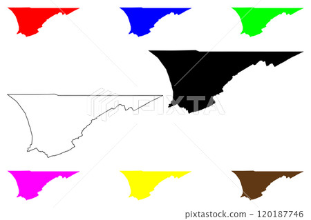 Hancock County, State of Tennessee (U.S. county, United States of America, USA, U.S., US) map vector illustration, scribble sketch Hancock map 120187746