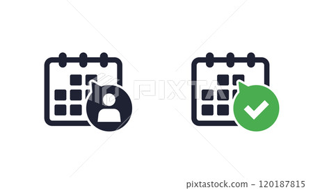 appointment icons with a calendar 120187815