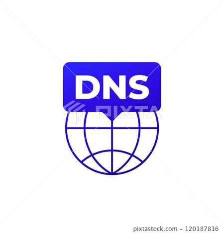 DNS icon, Domain Name System vector design 120187816