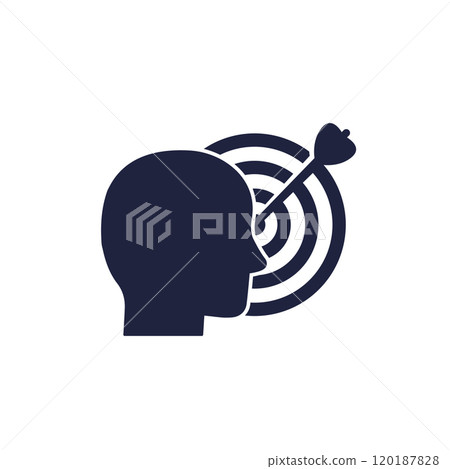 personal goal icon with a target 120187828