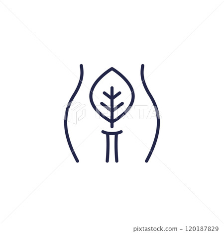 detox line icon with a woman body 120187829