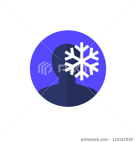 Cryotherapy icon, cold therapy flat vector 120187830