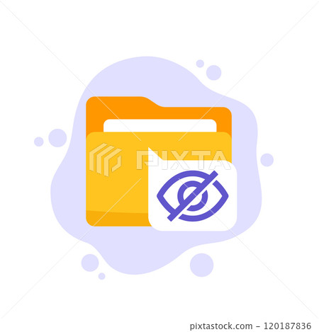 hidden folder vector flat icon 120187836