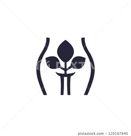 detox icon with woman body detox icon with woman body 120187840