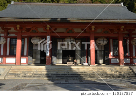 Head temple Kurama-dera temple: Main hall and vajra pedestal Head temple Kurama-dera temple: Main hall and vajra pedestal 120187857