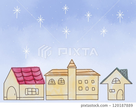 Snowy cityscape 120187889