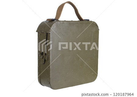 Vintage Maxim gun ammo box with cartridges 120187964