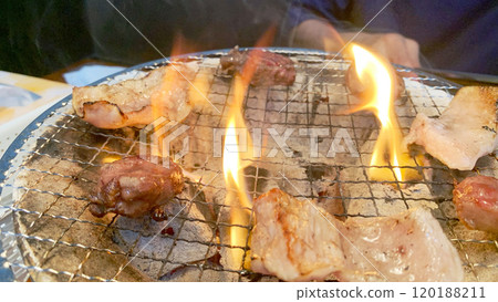 Hormone Yakiniku Restaurant Charcoal Grilled Flame Hormone Yakiniku Restaurant Charcoal Grilled Flame 120188211