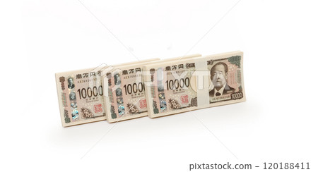 一捆 10,000 日元紙幣，新紙幣，澀澤英一 120188411