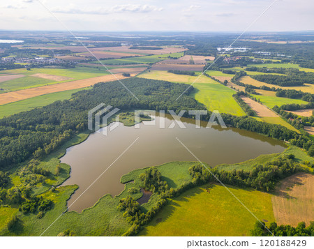 lake, landscape, fields 120188429