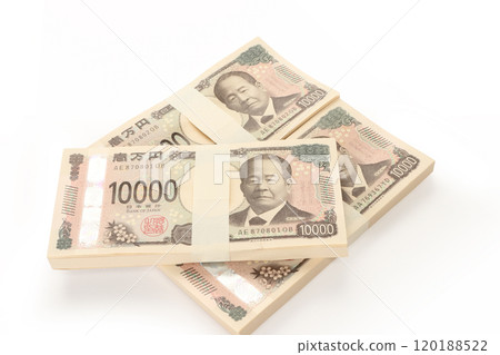 一捆 10,000 日元紙幣,新紙幣,澀澤英一 一捆 10,000 日元紙幣,新紙幣,澀澤英一 120188522