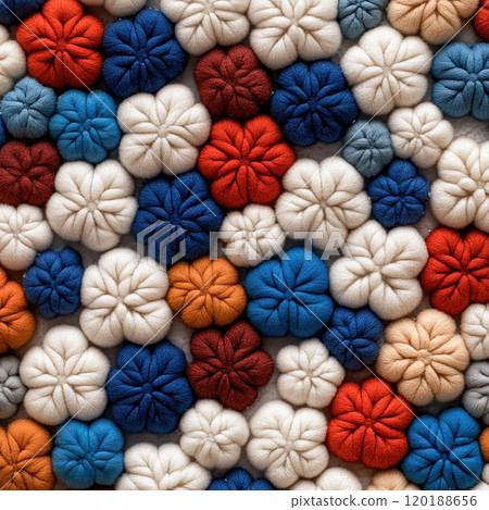 Holiday Merry Christmas, Happy New Year. Colorful background Multicolored Christmas snowflakes 120188656