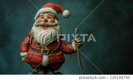 Dusk Santa statue in festive wear Dusk Santa statue in festive wear 120188780