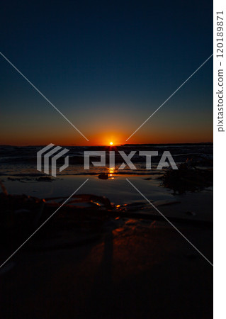 Sunset over Mutsu Bay 120189871