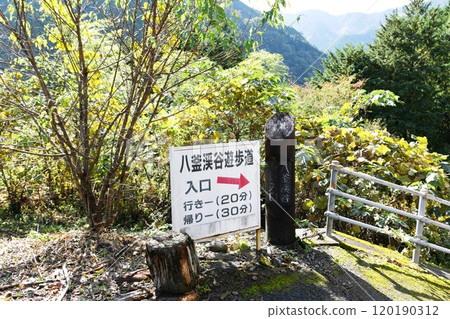 【熊高原町國家指定特別天然紀念物「山釜坑群」散步道入口處資訊牌】 【熊高原町國家指定特別天然紀念物「山釜坑群」散步道入口處資訊牌】 120190312