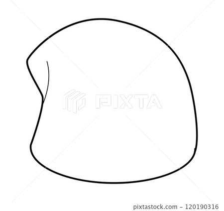 Crochet Hat. Knitted Winter Head Fashion accessory cap clothing technical illustration. Vector headgear for Men, 120190316