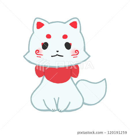 白狐狸面向前坐著 120191259