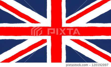 Hand-drawn British flag. Hand-drawn British flag. 120192097