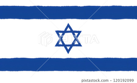 Hand-drawn flag of Israel. Hand-drawn flag of Israel. 120192099