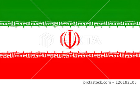 手繪伊朗國旗。 120192103