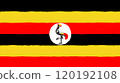 Hand-drawn flag of Uganda. 120192108