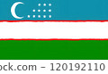Hand-drawn flag of Uzbekistan. 120192110