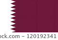Hand-drawn flag of Qatar. 120192341