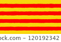 Hand-drawn flag of Catalonia. 120192342