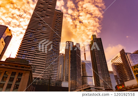 Skyscrapers at night Skyscrapers at night 120192558