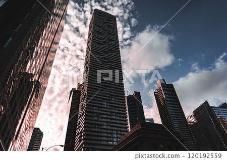 Skyscraper and blue sky Skyscraper and blue sky 120192559