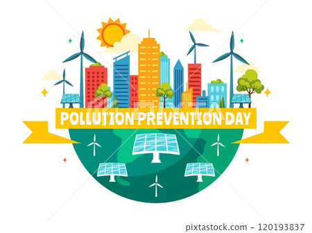 National Pollution Prevention Day Vector Illustration on 2 December for Awareness Campaign, featuring Factory, Forest, and Vehicle Pollution Issues National Pollution Prevention Day Vector Illustration on 2 December for Awareness Campaign, featuring Factory, Forest, and Vehicle Pollution Issues 120193837
