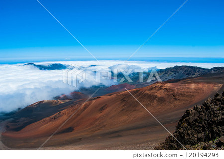 Upper View of Haleakala National Park, Maui, Hawaii 120194293
