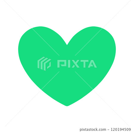 Simple green heart symbol 120194509