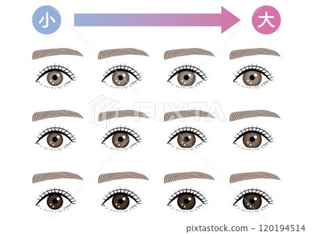 彩色隱形眼鏡直徑和顏色對比組 120194514