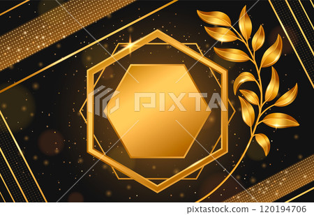 Gold laurel wreath frame for winner award vector Gold laurel wreath frame for winner award vector 120194706