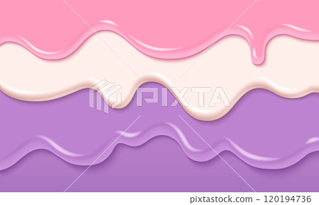 Sweet cream drip. Pink candy slime background Sweet cream drip. Pink candy slime background 120194736