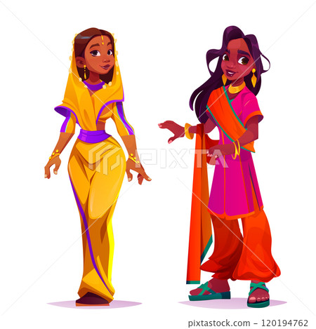 Young women in Indian saree isolated on white Young women in Indian saree isolated on white 120194762