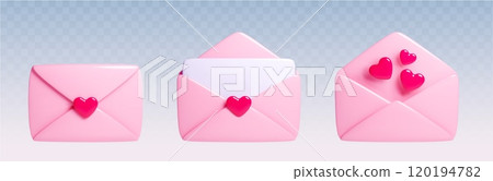 Love message envelopes set 120194782