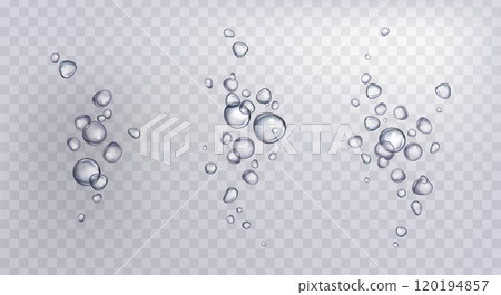 Underwater fizzy bubbles set 120194857
