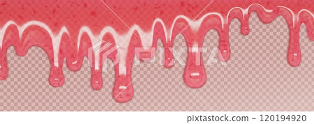 Liquid pink berry jam or sweet syrup drip Liquid pink berry jam or sweet syrup drip 120194920