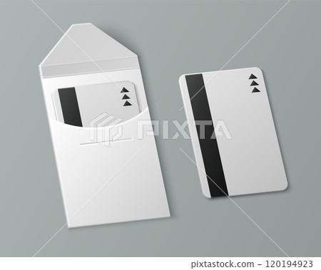 Key card with cover mockup. Key card with cover mockup. 120194923