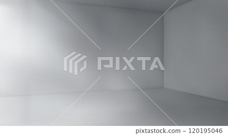 Empty concrete room corner with sunlight 120195046