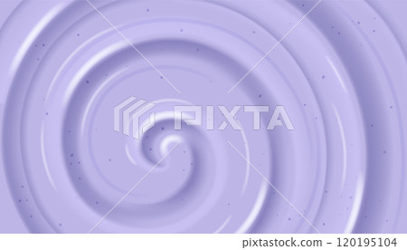 Purple creamy substance swirl top view 120195104