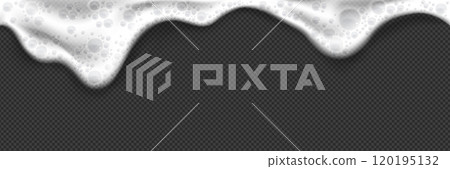 Beer or soap white flowing foam border 120195132
