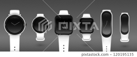 3d smart watch with band isolated vector mockup 3d smart watch with band isolated vector mockup 120195135