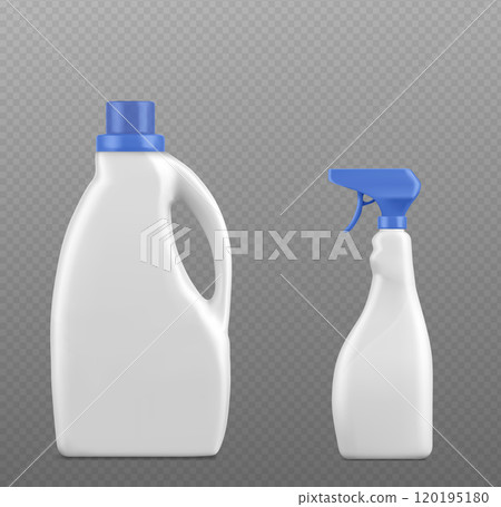 White blank plastic detergent bottle mockup 120195180